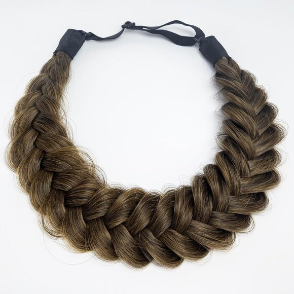 Synthetic Braided Headband Wide Strands Fluffy Hair Accessory Women main image 5